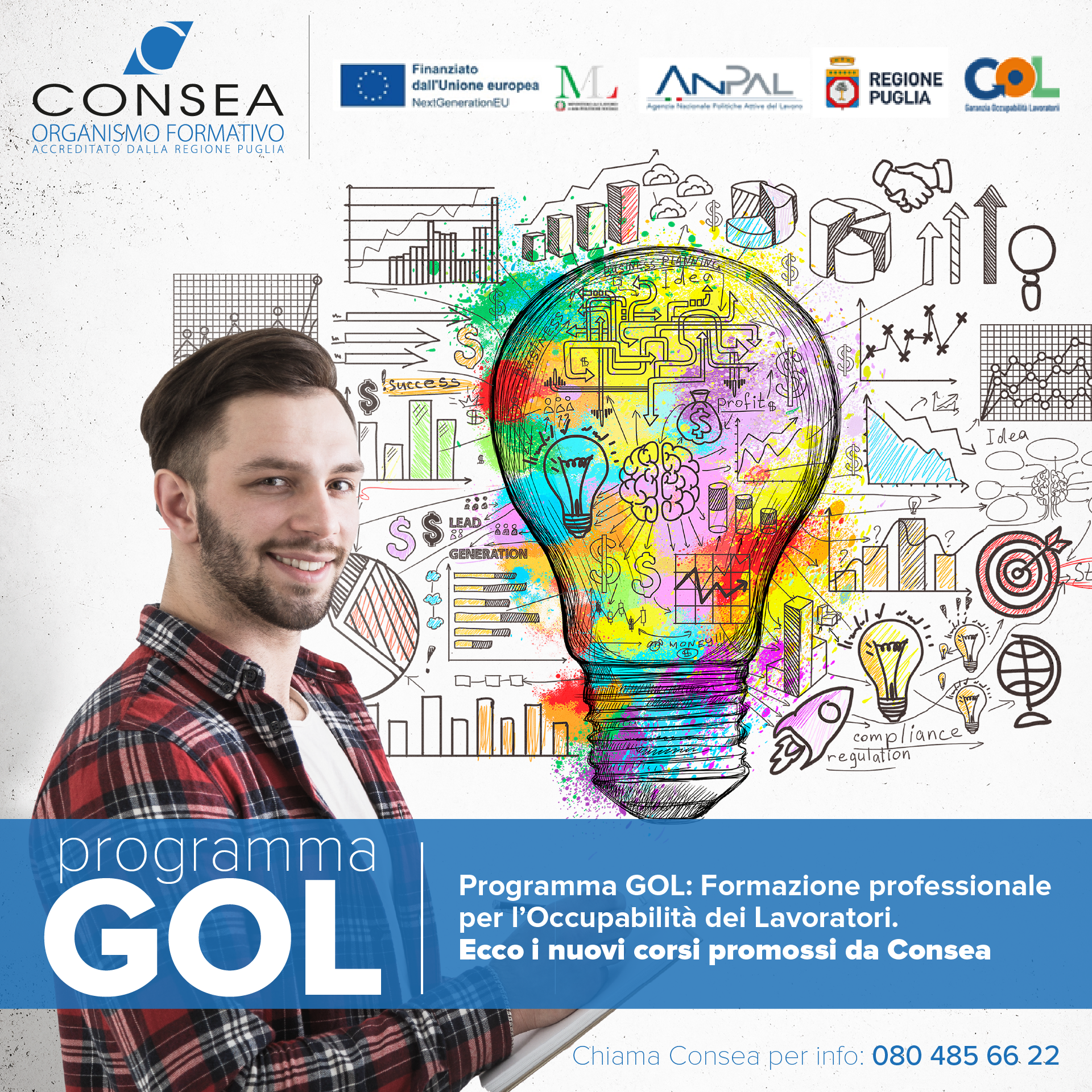 Programma GOL: Formazione professionale per l’Occupabilità dei Lavoratori. Ecco i nuovi corsi promossi da Consea